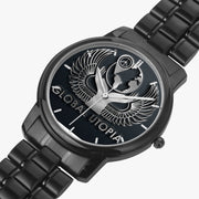 154. GLOBAL UTOPIA SLEEK: Folding Clasp Type Stainless Steel Quartz Watch (With Indicators)