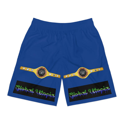 GLOBAL UTOPIA BLUE: Jogger Shorts (AOP)