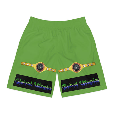 GLOBAL UTOPIA GREEN: Men's Jogger Shorts (AOP)