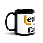 LEARNING OR EARNING: Black Glossy Mug