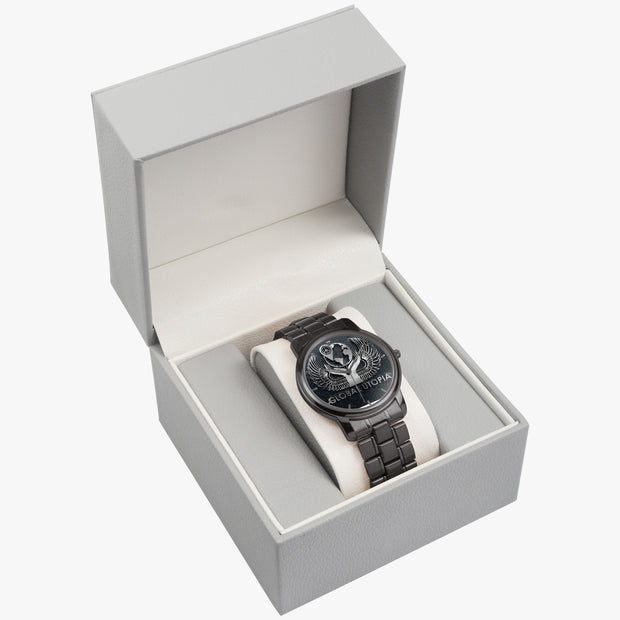 154. GLOBAL UTOPIA SLEEK: Folding Clasp Type Stainless Steel Quartz Watch (With Indicators)